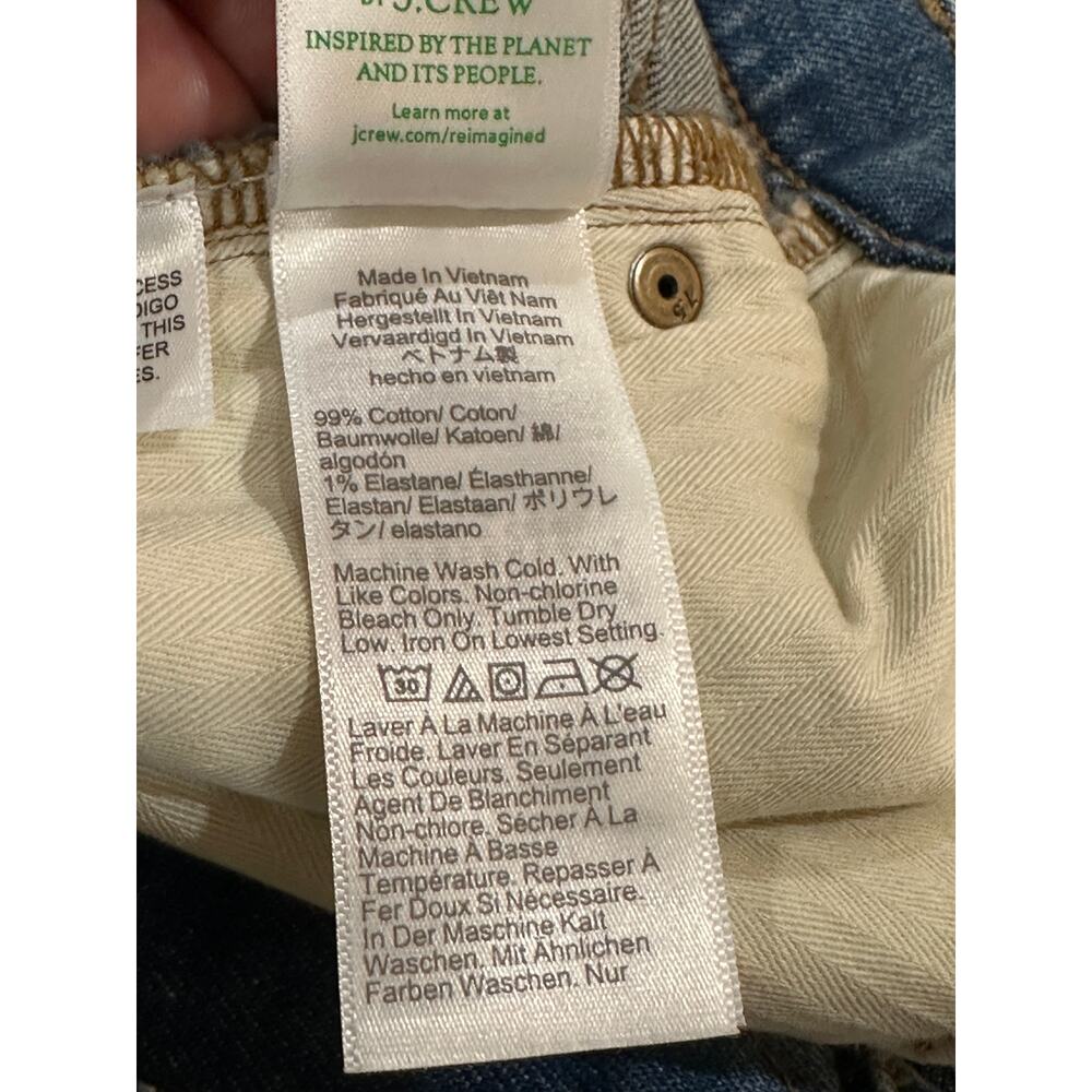 J. Crew Nipped Straight High Rise Jeans Semi-Stretch Charlotte Wash Size 30 NWT - Picture 16 of 16